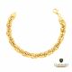 Bracciale in oro con maglie liscie e satinate