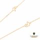 Collana lunga in oro rosa con cuori